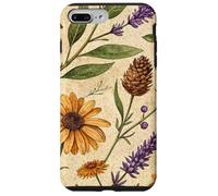 Woodland Botanical Pines and Petals Rustic Pattern Carcasa para iPhone 7 Plus/8 Plus