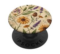 Woodland Botanical Pines and Petals Rustic Pattern PopSockets PopGrip Adhesivo