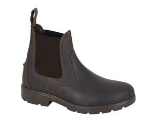 Woodland Botas Chelsea de Cuero Encerado para Mujer (DF2303)