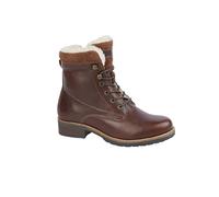 Woodland Botas de piel con cordones L032DB para mujer, marrón oscuro, 38 EU