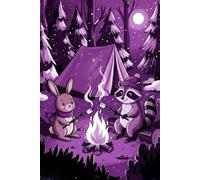 Woodland Camping Friends Journal: Bunny & Raccoon, College Ruled Notebook for Nature Lovers & Outdoor Adventures