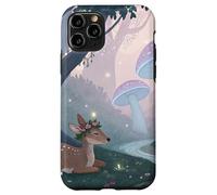Woodland Deer and Setas Cottagecore Dreamscape Carcasa para iPhone 11 Pro