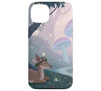 Woodland Deer and Setas Cottagecore Dreamscape Carcasa para iPhone 13