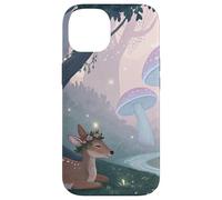 Woodland Deer and Setas Cottagecore Dreamscape Carcasa para iPhone 14