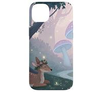 Woodland Deer and Setas Cottagecore Dreamscape Carcasa para iPhone 14 Plus