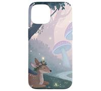 Woodland Deer and Setas Cottagecore Dreamscape Carcasa para iPhone 15