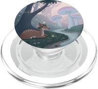 Woodland Deer and Setas Cottagecore Dreamscape PopSockets PopGrip para MagSafe