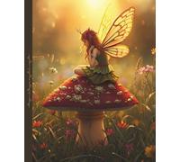 Woodland Fairy on Mushroom Journal - Cute Magical Notebook for Girls, Teens & Women: 120 Wide rule pages, 7.5 x 9.25 inches, school, college, office supply, diary, self care, gift