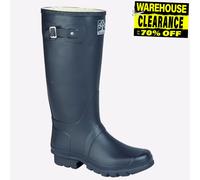 Woodland Hobart Impermeable Senderismo Wellies Corte Ancho Azul Marino Unisex