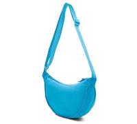 Woodland Leathers Bolso Crescent para mujer, de nailon, color sólido, multiuso, bandolera y bandolera, impermeable, estilo casual, bolsa compacta con correa ajustable, azul claro, H16cm x W29cm x D9cm