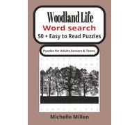 Woodland Life: Woodland themed easy to read large print book 50+ puzzles with answers 6x9 inches 110 pages for adults seniors and teens