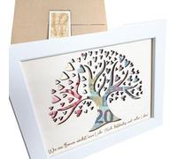 Woodland Mail Regalo de dinero para boda, cuadro de madera en un marco, regalo especial para los recién casados (árbol de boda)