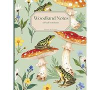 Woodland Notes: Dual Layout Journal with Half Lined Half Blank Pages for sketching and Writing, Whimsical Cottagecore Frog and Mushroom Aesthetic Mix Paper Style Notebook