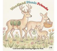 Woodland Picnic Friends: Cute and Easy Coloring Pages for Kids