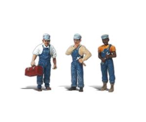 Woodland Scenics A2549 G Train Figures Three Train Mechanics (Importación USA)