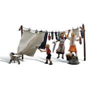 Wash Day Getaway (3 Figures, Dog & Accessories) HO Scale Woodl (Importación USA)
