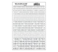 Woodland Scenics Gothic R.R. Numbers Silver 1/16-5/16 MG731 (Importación USA)