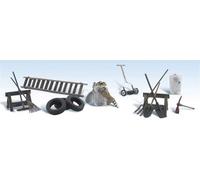 Woodland Scenics N Scenic Accents Garage Treasures (Tires, Lad (Importación USA)