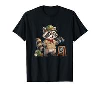 Woodland Scout Raccoon Camping Adventure Café Camiseta