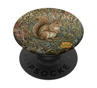 Woodland Squirrel Cottagecore Estilo Libro de Cuentos PopSockets PopGrip Adhesivo
