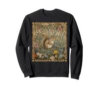 Woodland Squirrel Cottagecore Estilo Libro de Cuentos Sudadera