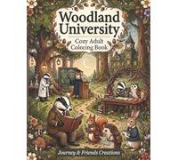 Woodland University Cozy Adult Coloring Book: 40 Intricate Illustrations, Woodland Creature Coloring Book