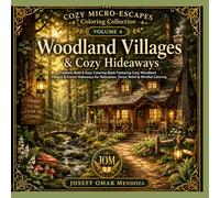 Woodland Villages & Cozy Hideaways: Premium Bold & Easy Coloring Book Featuring Cozy Woodland Villages, Forest Cabins, Treehouses, Rustic Bookstores, ... & Easy Relaxation Coloring Books for Adults)