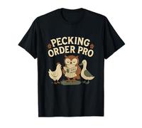 Woodland Whimsy Pecking Orden Pro Ilustración Camiseta