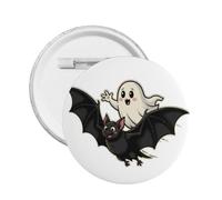 Woodland Wiseone - Broche redondo de botón para Halloween | Sube tu propia imagen o elige obras de arte espeluznantes de Halloween, diseño clásico de pin-back
