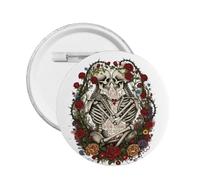 Woodland Wiseone - Broche redondo de botón para Halloween | Sube tu propia imagen o elige obras de arte espeluznantes de Halloween, diseño clásico de pin-back