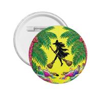 Woodland Wiseone - Broche redondo de botón para Halloween | Sube tu propia imagen o elige obras de arte espeluznantes de Halloween, diseño clásico de pin-back
