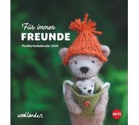 Woodlanders: Für immer Freunde Postkartenkalender 2026: Die süßen Filzfiguren als Foto-Kalender zum Aufstellen mit schönen Freundschaftssprüchen. Monatskalender im Format 16 x 17 cm