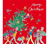 Woodmansterne - Ilustraciones festivas de Quentin Blake, paquete de 5 tarjetas de Navidad y Año Nuevo, ecológicas, acabado brillante de alta calidad (familia navideña)