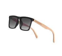 WOODONLY Gafas de Sol Polarizadas de Madera de Moda - Gafas de Sol Cuadradas con Protección UV400 para Hombres y Mujeres Regalos Perfectos (Negro,arce)