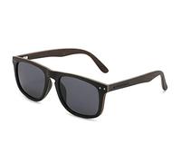 WOODONLY Gafas de Sol Retro de Madera Polarizadas - Gafas de Sol de Moda con Funda de Bambú para Hombre y Mujer Regalos Perfectos (Ébano)