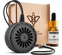 @Woodoo.Ukraine Ambientador de madera para coche, ambientador de coche hecho a mano, difusor de aceite de fragancia diseñado por IA en caja de regalo de madera, juego de regalo de aromaterapia con