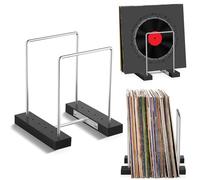 Woodoulogy Soporte de almacenamiento de discos de vinilo para 35 LP individuales (marrón)