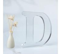 WOODOUNAI Letras acrílicas de 4 pulgadas para decoración de pared, letras acrílicas decorativas de pie, decoración de tablero para manualidades, proyectos de fiesta en casa (D)