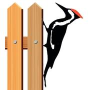 Woodpecker Bird Decor - Hummingbird Metal Art Statues | Decorative Outdoor Iron Garden Bird Decoration | for Yard Tree Fence Porch Railing | Metal Woodpecker Wall Art for Spring Summer Patio Lawn