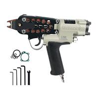 WOODPECKER C-760A - Pistola neumática de anillo de cerdo de calibre 16 de 1/2 pulgada, diámetro de cierre de 0.12 a 0.2 pulgadas, bucles apretados, pistola neumática de anillo C para jaulas, malla de