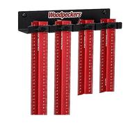 Woodpeckers Regla hexagonal, juego completo, regla de carpintería 6 en 1 con parada, graduaciones de pulgadas y mm, escala de centrado cero, medición R2L y L2R