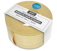 WoodPress® Borde de Madera Koto Real para Planchar de 50 mm, Rollo de 7,5 m, Cinta de Chapa de Madera prepegada para una fácil aplicación de Bricolaje, cubrirá el Borde de un Panel de MDF estándar