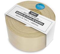 WoodPress® Borde termoadhesivo de abedul real de 50 mm, rollo de 7,5 m, cinta de chapa de madera prepegada para una fácil aplicación de bricolaje, cubrirá el borde de un panel de MDF estándar