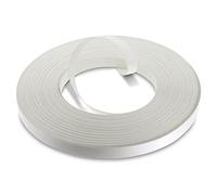 WoodPress® Cinta adhesiva de melamina blanca mate de 15 mm, rollo comercial de 50 m, aplicación de madera para planchar