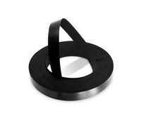 WoodPress® Cinta adhesiva de melamina de 30 mm de color negro mate con bordes de chapa pre-pegada - Rollo de comercio de 50 m - Aplicación de madera para planchar