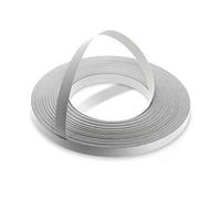 WoodPress® Cinta adhesiva de melamina gris perlado de 15 mm, rollo comercial de 50 m, aplicación de madera para planchar