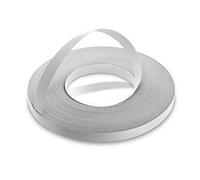 WoodPress® Cinta adhesiva de melamina gris perlado de 19 mm, rollo comercial de 50 m, aplicación de madera para planchar