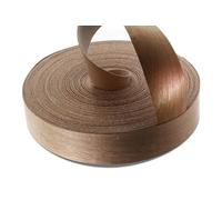 WoodPress® Cinta adhesiva para bordes de madera de caoba real de 50 mm, rollo comercial de 50 m, aplicación de madera termoadhesiva