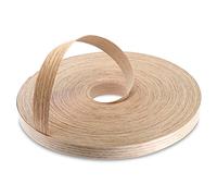 WoodPress® Cinta adhesiva para bordes de madera de roble rojo real de 22 mm - rollo de 50 m - Aplicación de madera termoadhesiva
