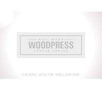 WoodPress Cinta de Chapa Pre-Encolada para Bordes de Melamina Blanca Perlado de 40mm - Rollo de Comercio de 50m - Hierro para una Fácil Aplicación de Bricolaje